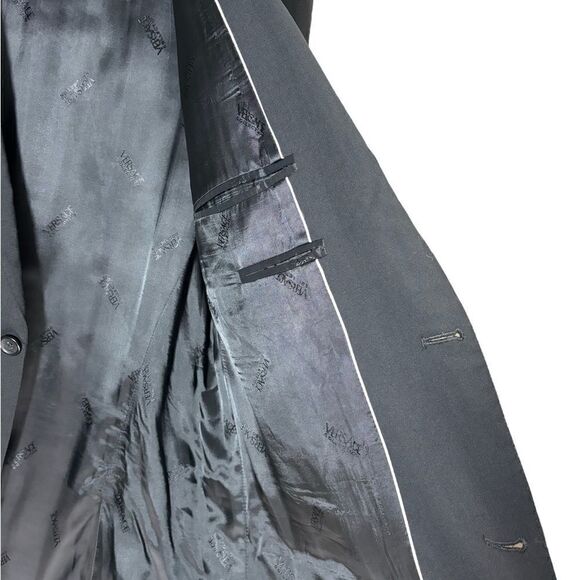 Versace Wool Black Blazer Size 44L - Picture 9 of 11